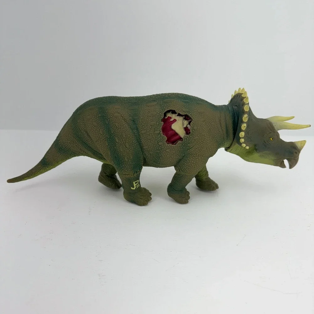 Kenner Jurassic Park Triceratops‎ Dinosaur 1993 Green Good Dino Damage JP08